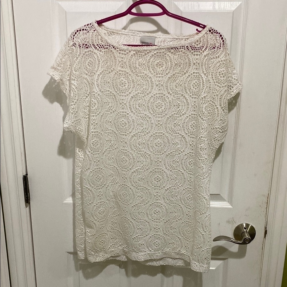 Speedo Cover Up Women’s Size Large Swim Suit White Beach Vacation Summer